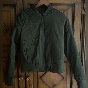Lululemon Non-Stop Dark Olive Green Reversible Bomber Jacket